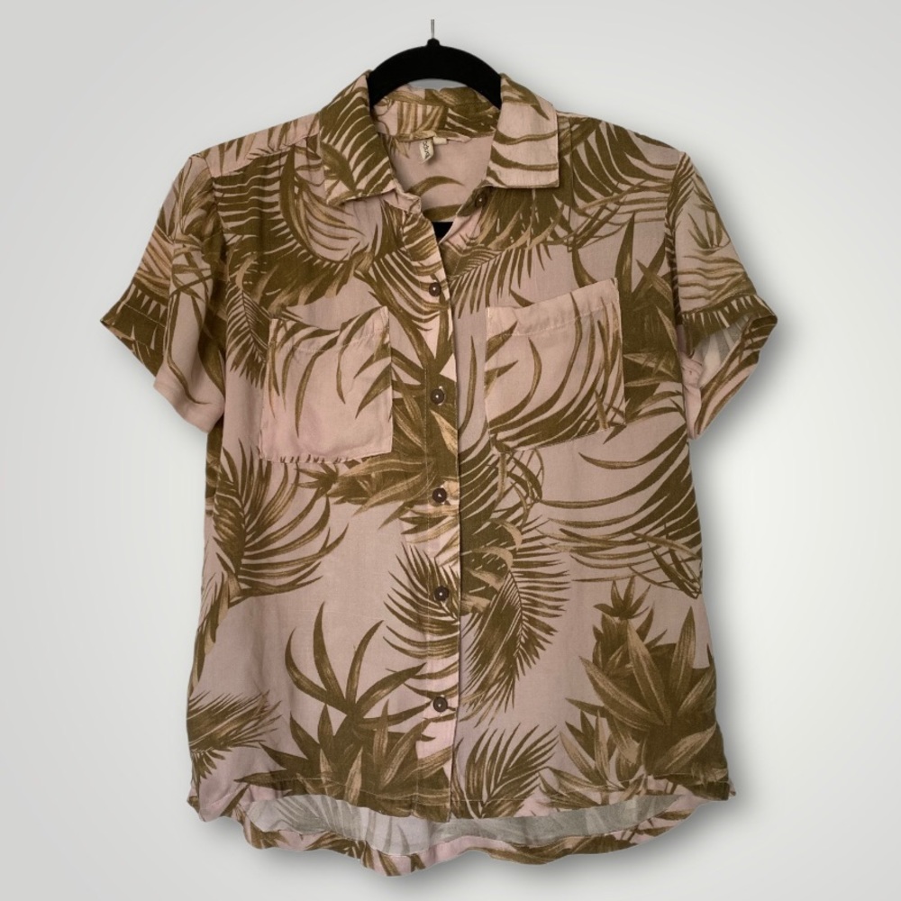 Ripcurl Surf Palms Button Up Shirt, Women’s Size Small